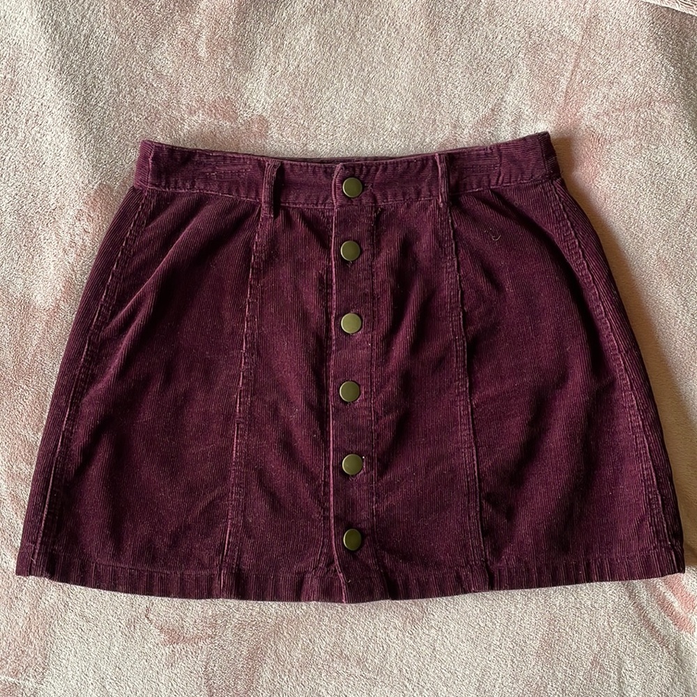 Button Up Corduroy Skirt - Great Condition!